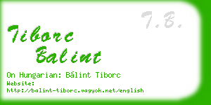 tiborc balint business card
